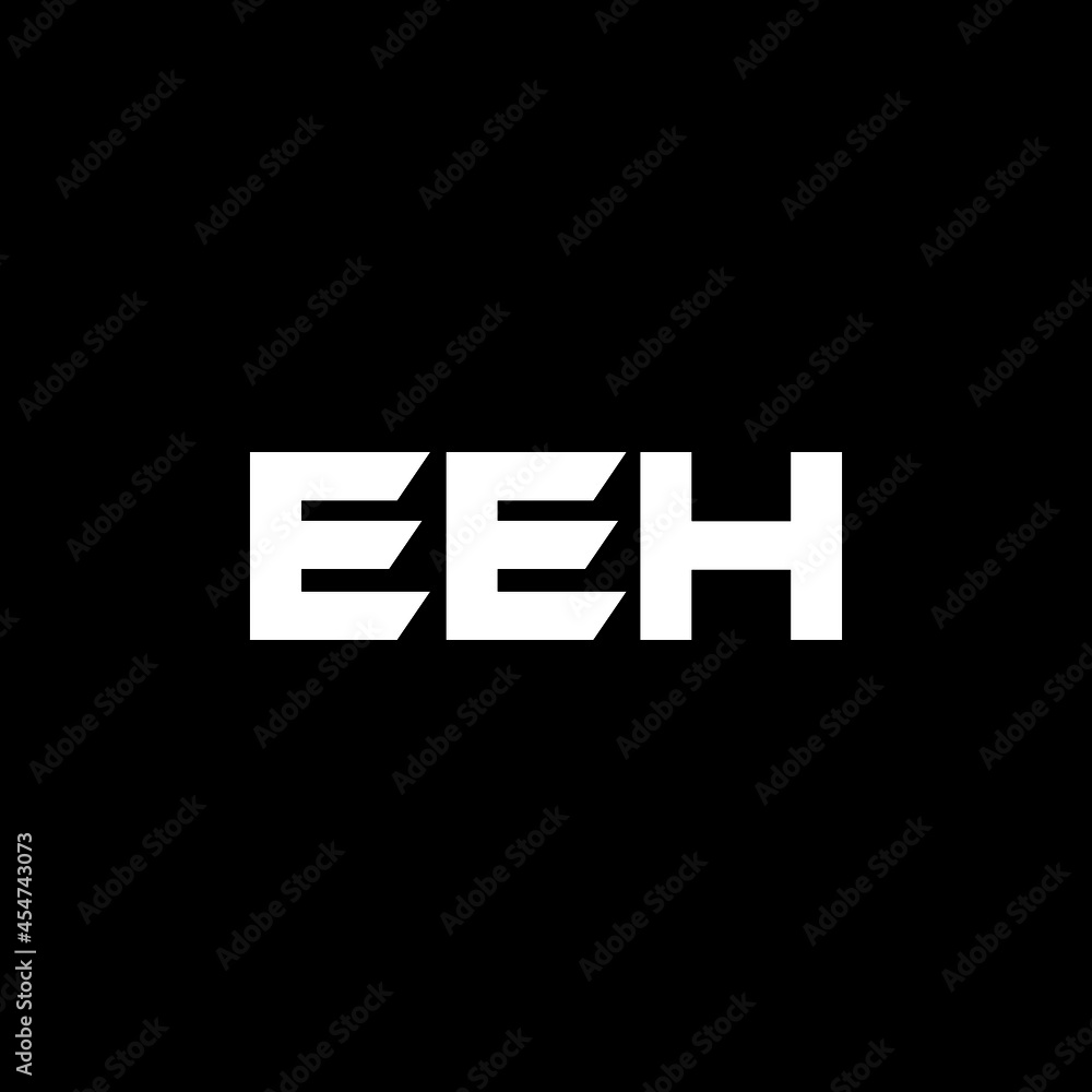 EEH letter logo design with black background in illustrator, vector logo modern alphabet font overlap style. calligraphy designs for logo, Poster, Invitation, etc.