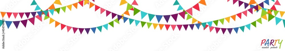 seamless colored garlands party background seamless colored garlands party background