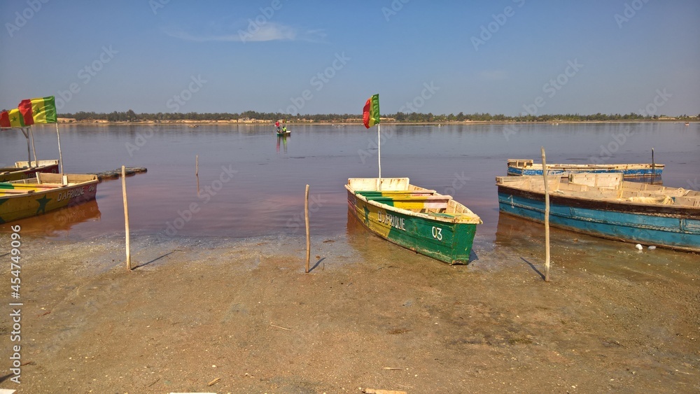 the pink lake of senegal