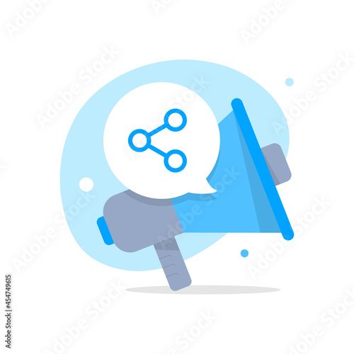 convey information to the public, share or tell people concept illustration flat design vector eps10. modern graphic element for landing page, empty state ui, infographic, icon