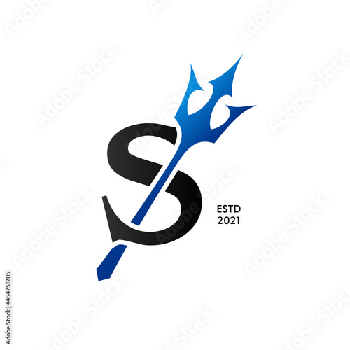 Initial Blue Trident S