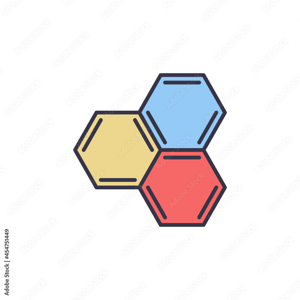 Hexagon Molecule vector Biotechnology concept creative icon Hexagon Molecule vector Biotechnology concept creative icon