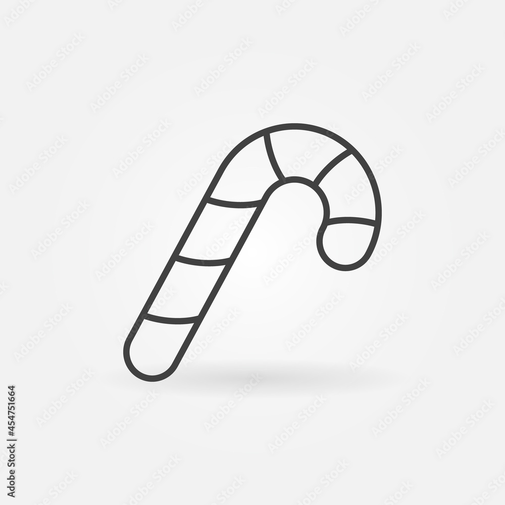 Christmas Candy Cane vector concept line icon or sign Christmas Candy Cane vector concept line icon or sign