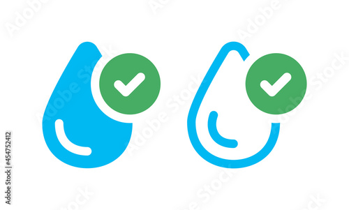 Water drop icon graphic. Clean water vector illustration