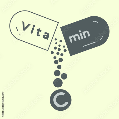 Capsule seamless yellow background. Cosmetic vitamin capsule or oil pill. Vector icon 