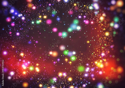 宇宙空間に光輝く無数の星のイラスト