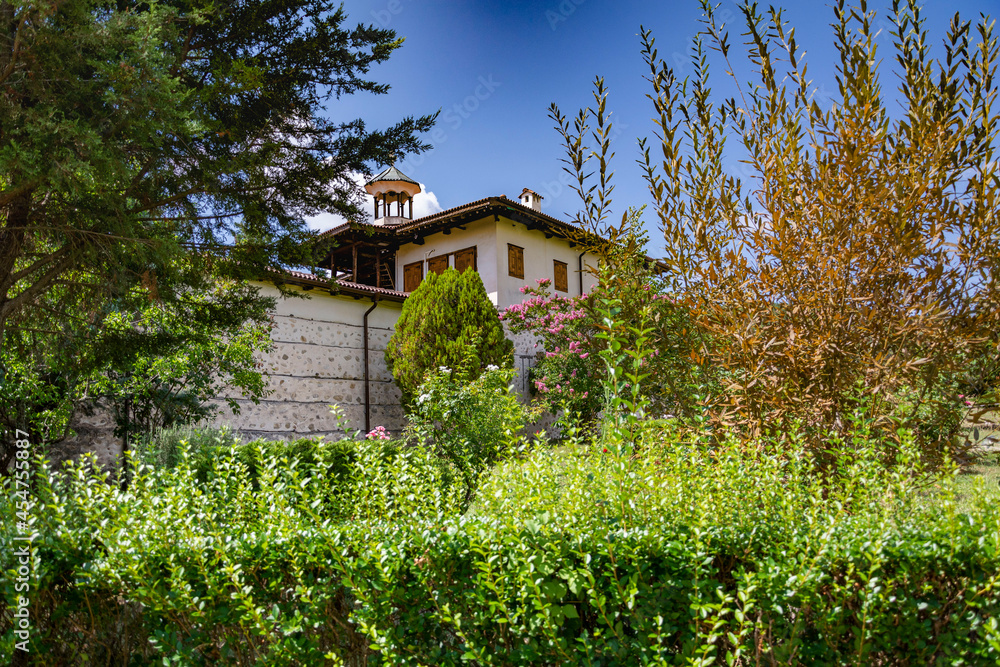 An old monastery high in the mountain An old monastery high in the mountain