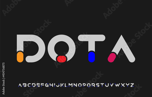 colorful unique creative modern alphabet typography letter logo design