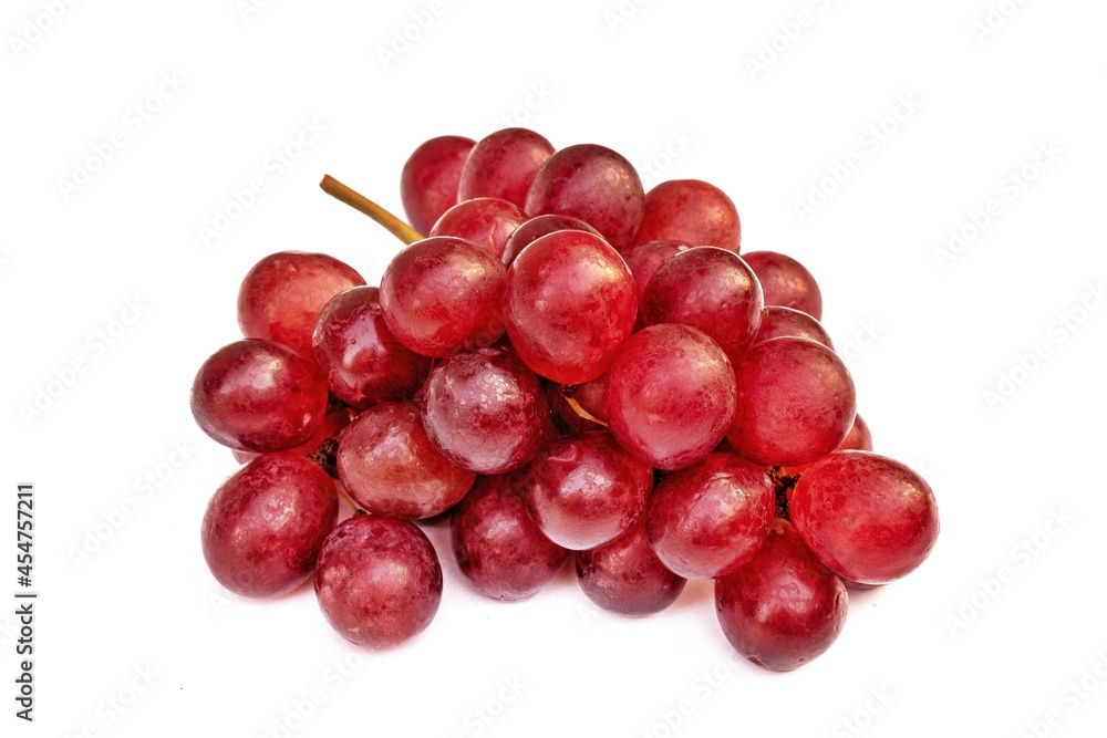 red grapes isolated on white red grapes isolated on white