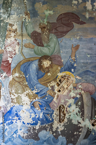 Fototapeta Naklejka Na Ścianę i Meble -  wall painting in an abandoned church