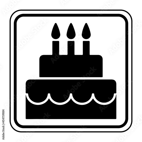 Logo gâteau d'anniversaire.