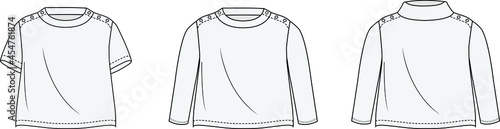 infant baby t shirt set flat sketch vector illustration