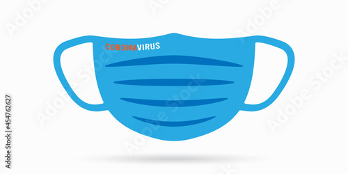Surgical mask or medical mask isolated. Protection from virus or coronavirus. illustration