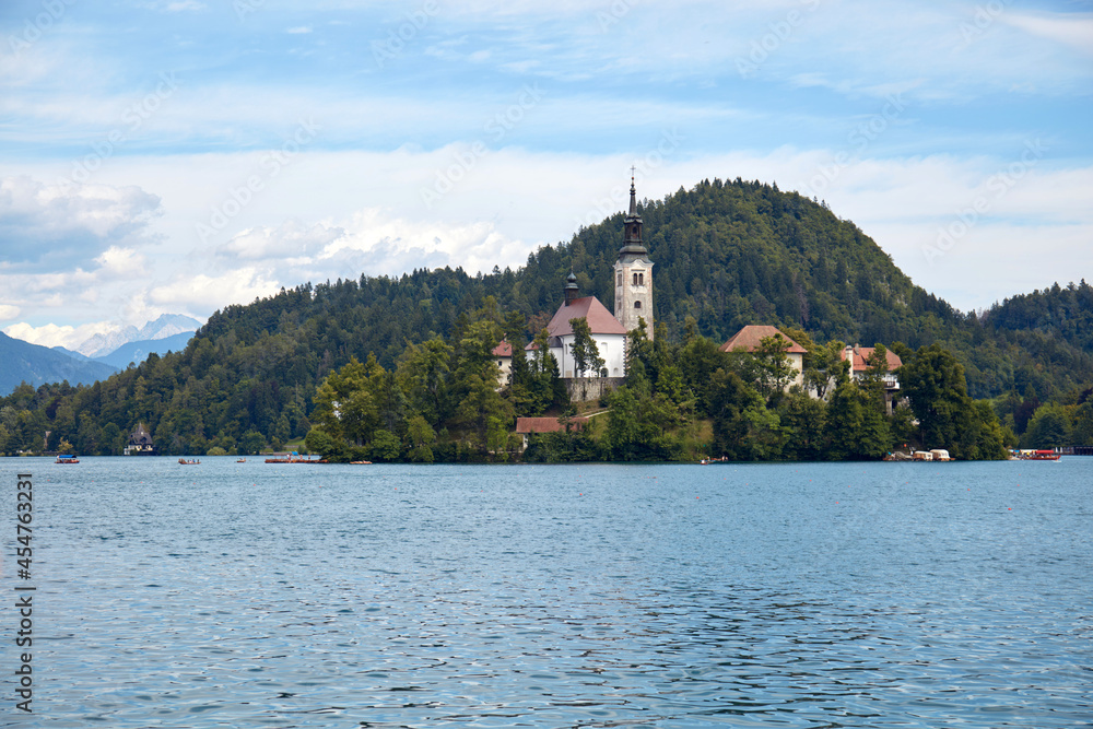 Lake Bled, popular tourist destination in Slovenia, Europe.
