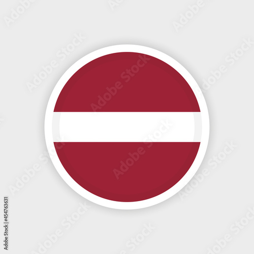Free Download Flag of Latvia with circle frame and white background - GFXLoad