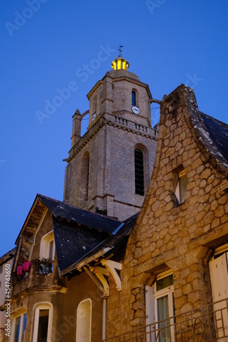 A church in the evening. Batz-sur-mer, France.