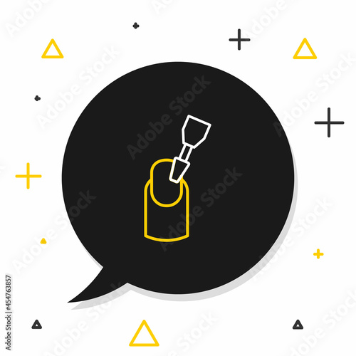 Line Milling cutter for manicure icon isolated on white background. Apparatus for manicure. Manicure tools. Colorful outline concept. Vector