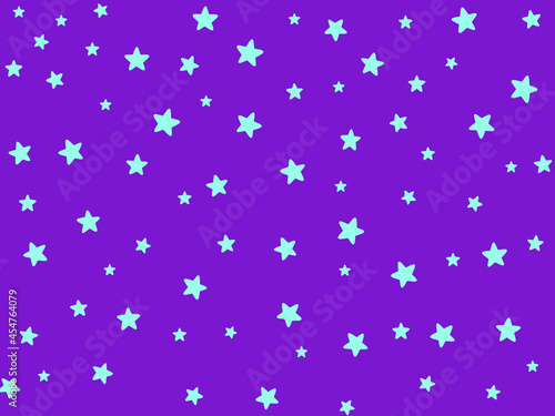 紫色のバックにたくさんの水色の星を散りばめた背景壁紙 