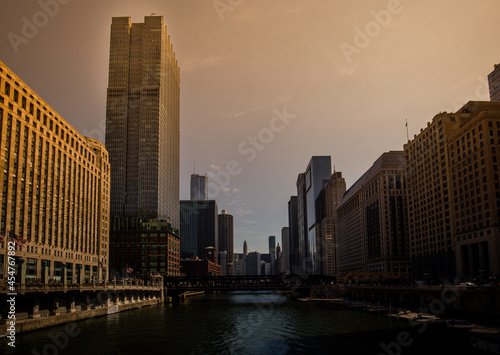 Chicago city skyline