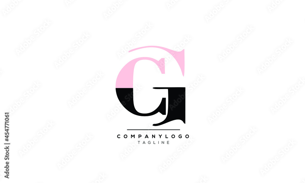 Alphabet letters Initials Monogram logo CG, CG INITIAL, CG letter Stock ...