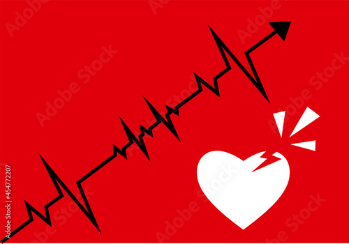 Day by day the rate of heart attack is rising, illustration about heart and heart related disease rise