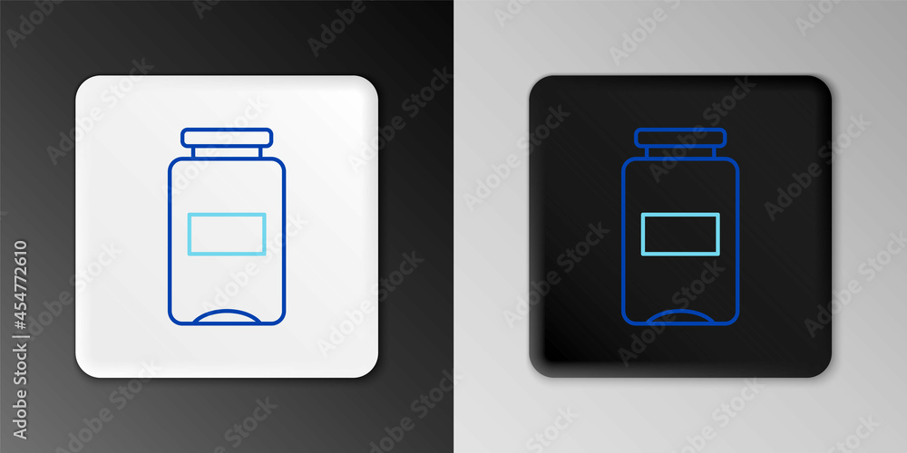 Line Jam jar icon isolated on grey background. Colorful outline concept. Vector