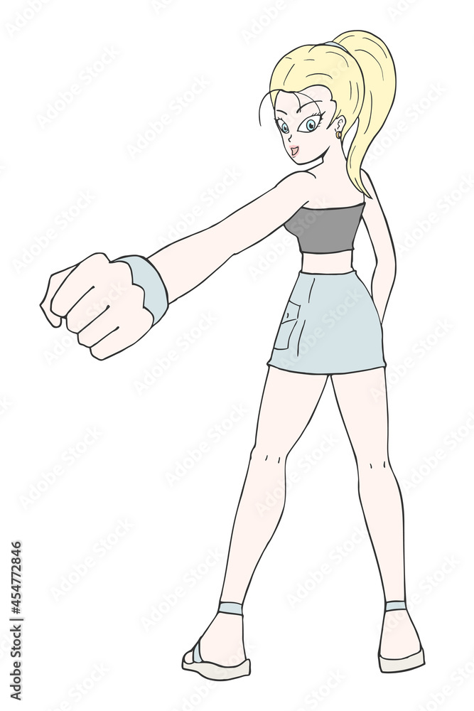 Young woman draw Young woman draw