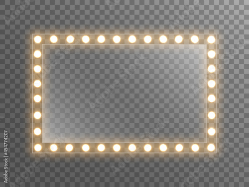 Fotobehang Makeup mirror with light