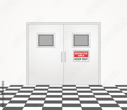 Laboratory door draw