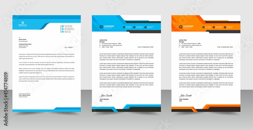 corporate business letterhead design template with Modern stationery pack with bundle template