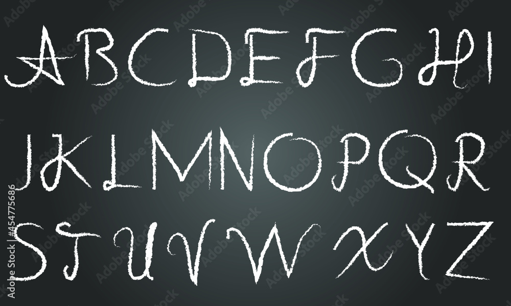Handwritten vector charcoal Capital English alphabet. Handwritten vector charcoal Handwritten vector charcoal Capital English alphabet. Handwritten vector charcoal