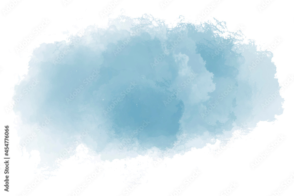 blue watercolor paint stroke background vector illustration. watercolor stain