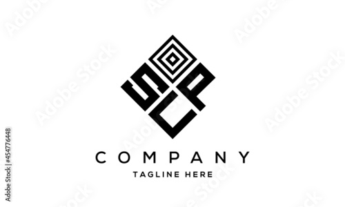 SPU square three latter logo vector