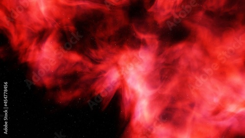 Space background with realistic nebula and shining stars 3d render