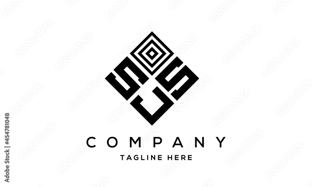SSJ square three latter logo vector SSJ square three latter logo vector