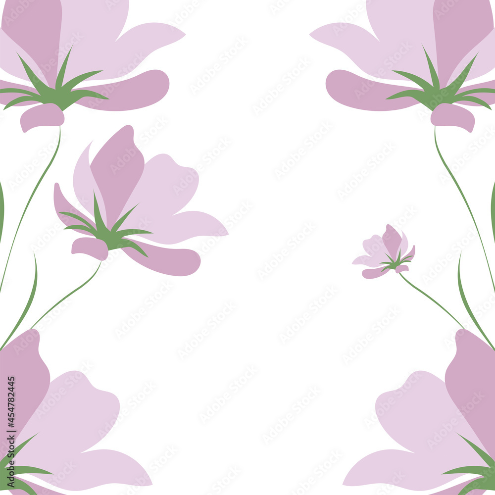 Wildflowers, outline floral design elements isolated on white background. Hand drawn flowers, buds and leaves. Wildflowers, outline floral design elements isolated on white background. Hand drawn flowers, buds and leaves.