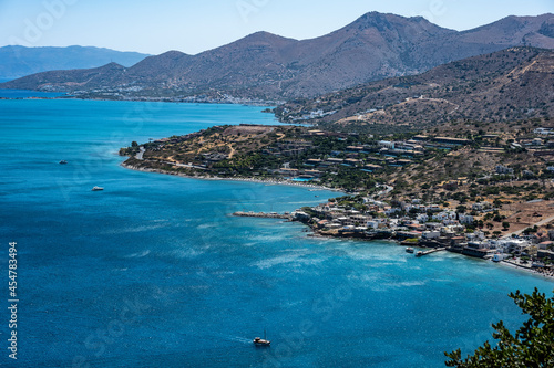 landscape overlooking the sea in Crete 