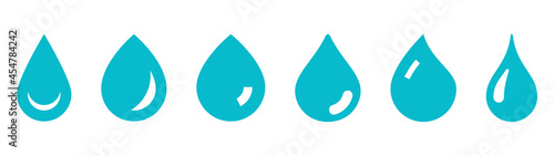 water drops, water drops and splashes, liquid spills, clear blue water, raindrops, precipitation, new vectors