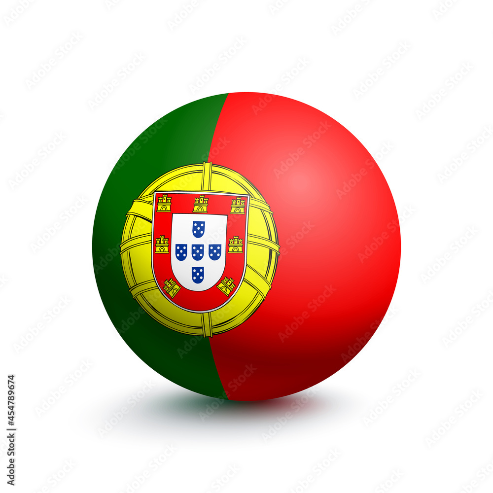 Flag of Portugal in the form of a ball Flag of Portugal in the form of a ball