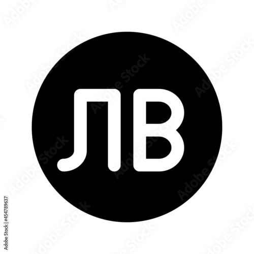 Illustration vector graphic icon of Bulgaria Lev currency. Solid Style Icon. Vector illustration isolated on white background. Perfect for website or application design.