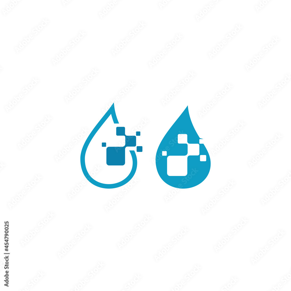 Water drop technology vector template Water drop technology vector template