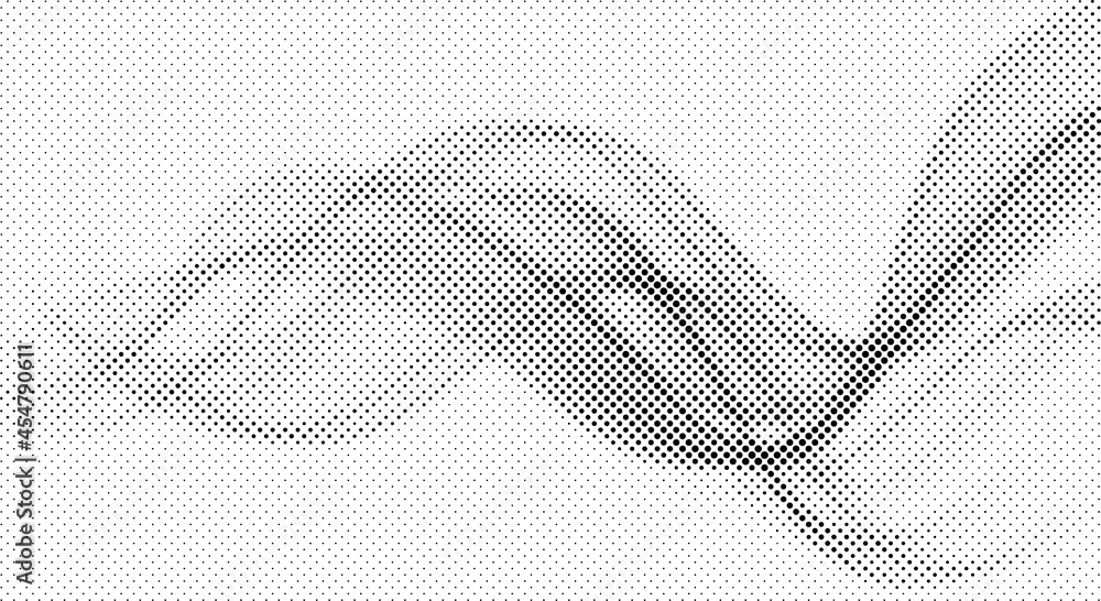 Abstract halftone background. Modern gradient halftone pattern vector illustration. Black and white Halftone dot art. 