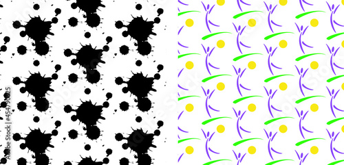 Repeat pattern design, seamless, Flowers, element, art pattern