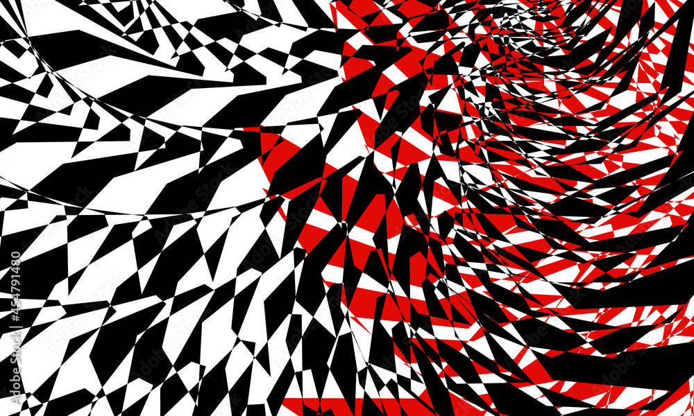 Mesmerizing red patterns stand out among the black op-art wallpapers Stock  Vector | Adobe Stock