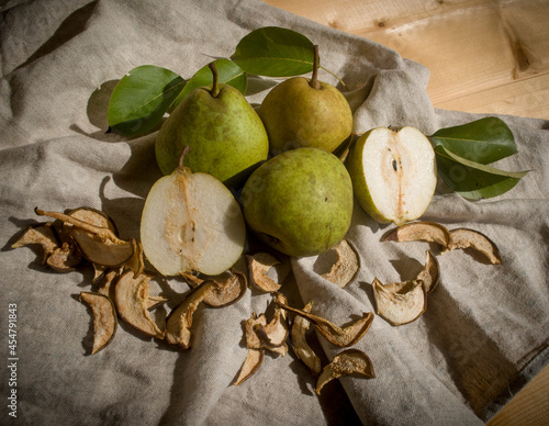 green ripe pears autumn fruits