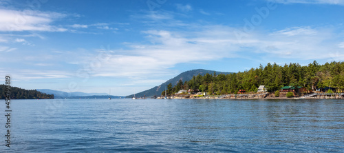 Gulf Islands on West Coast of Pacific Ocean during Sunny Summer Day. near Victoria, Vancouver Island, British Columbia, Canada.