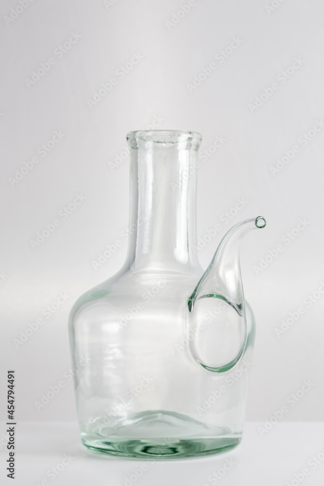 oil jug on gray background oil jug on gray background