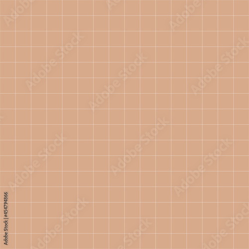 Simple seamless autumn pattern tile. Minimal repeat brown tile background pattern. Lines check pattern on brown background. Autumn minimal pattern for decoration, sale ad, banners, paper. Vector.