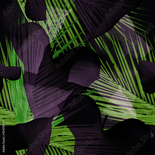 Seamless pattern with leaves. Floral background