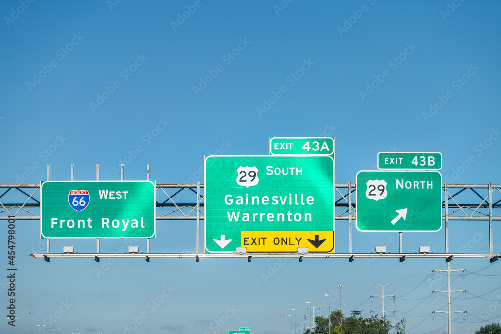 Gainesville, Virginia interstate highway i66 in Virginia driving point